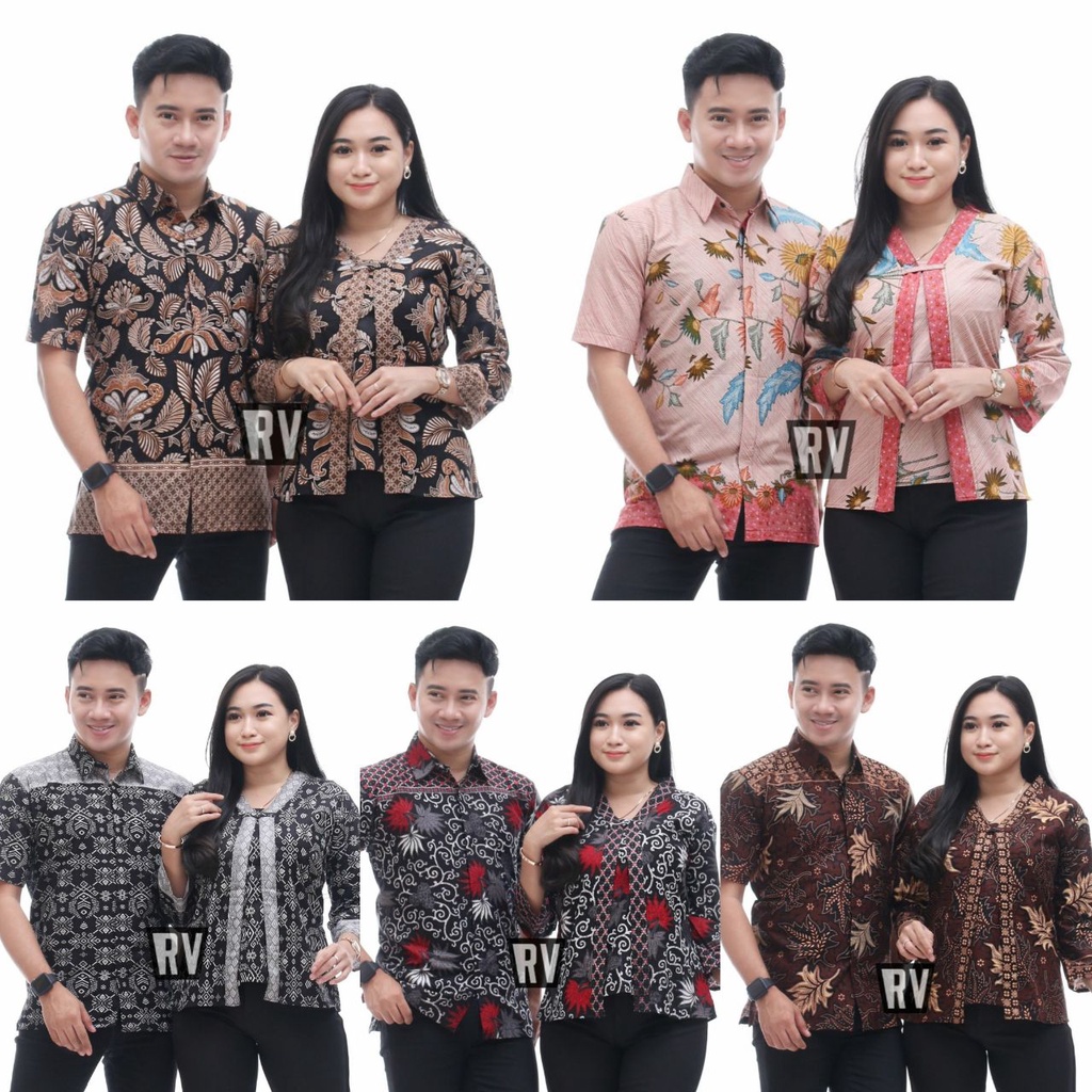 ( PROMO COD / BISA PISAH ) Maura Couple - Sania Ruffle Batik Couple - M L XL XXL