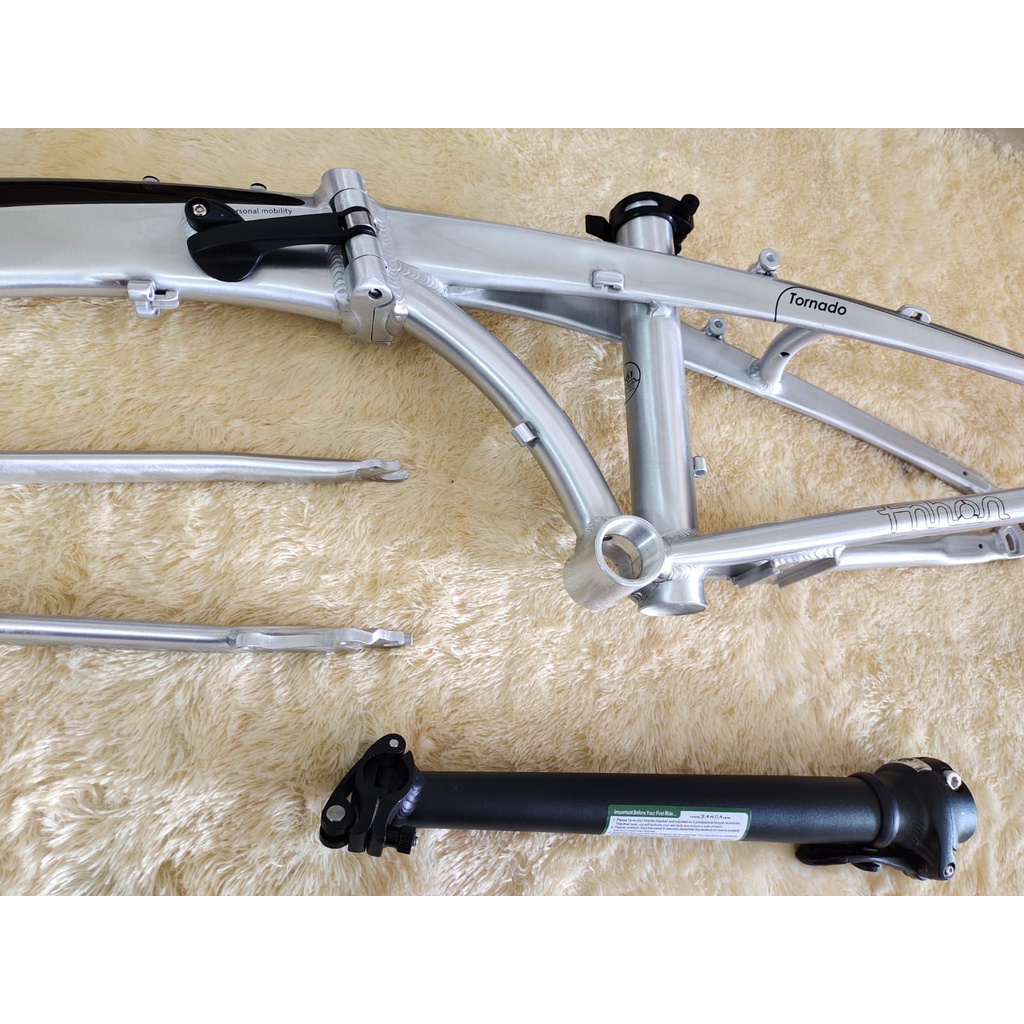 Frameset Fnhon Tornado Hitam Silver 20 22 inch