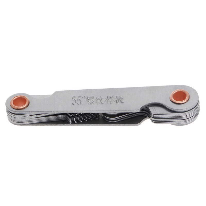 Mary 2pcs / Set Alat Ukur Drat / Baut Metrik 60 + 55 Derajat Bahan Stainless Steel Untuk Peralatan Tukang