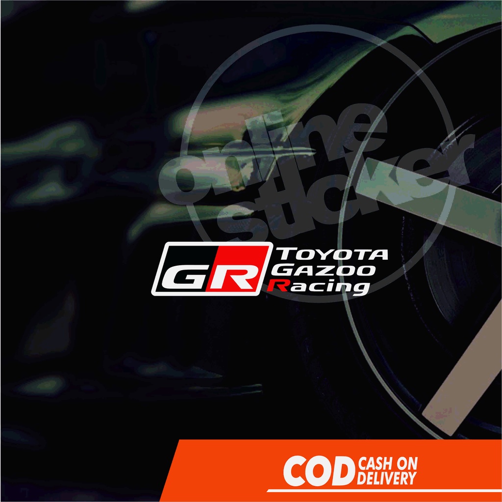 Sticker GR toyota menyala untuk mobil kaca depan/belakang