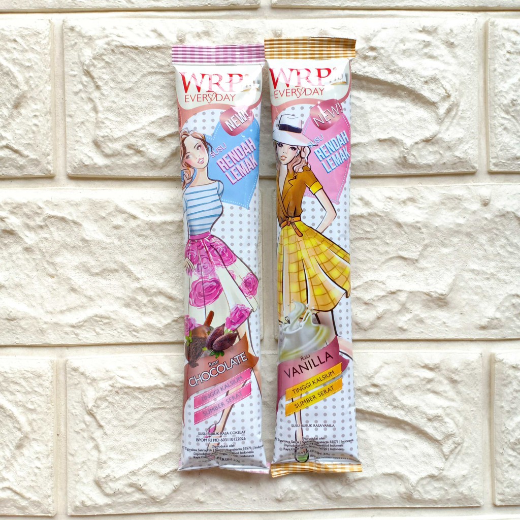 WRP Everyday Cookies Susu Bubuk Rendah Lemak Low Fat Milk Sachet 30gr Chocolate Chip Coklat Vanilla