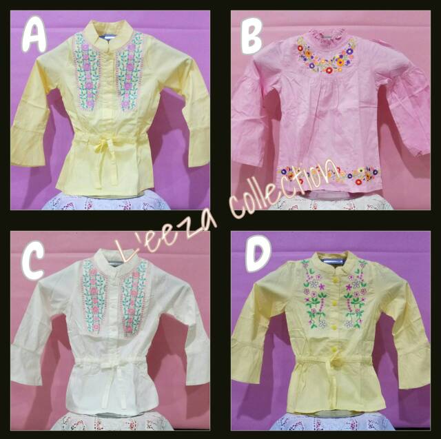 Blus muslim Anak Katun bordir (1 sd 4th)