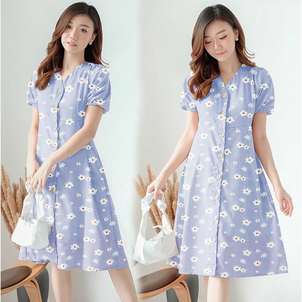 FWG - DRESS SUMMERIA / DRESS / DRESS KOREA WANITA / PAKAIAN DRESS WANITA / LONGDRESS