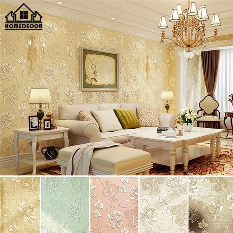 Hd Wallpaper Model Emboss Desain Floral Gaya Eropa Modern