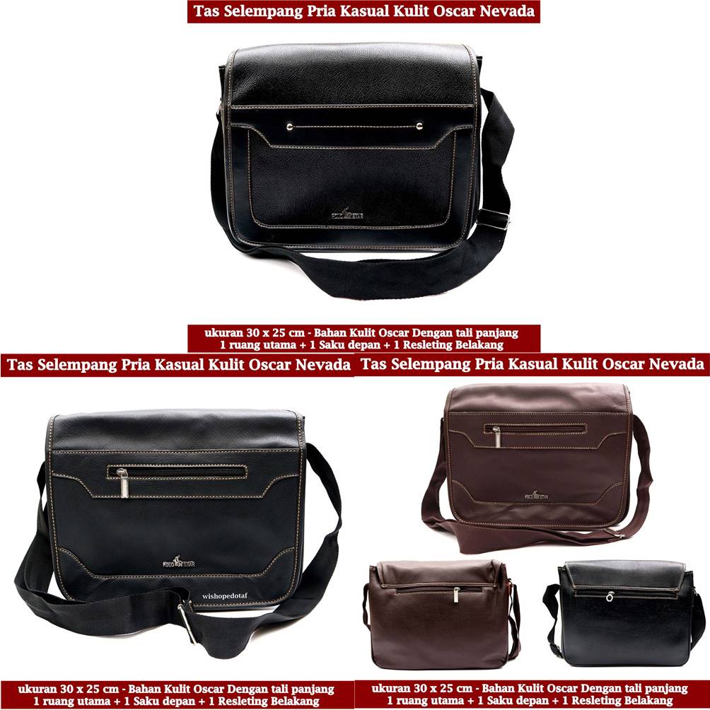 Tas Kulit selempang Nevada Kasual Medium Crossbody