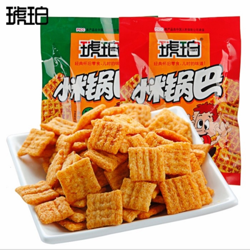 Rice Crispy Cracker Xiao Mi Guo Ba - Xiaomi Guoba Crispy Rice Snack 琥珀小米锅巴