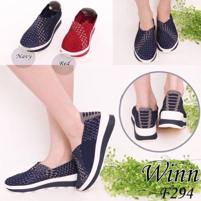 Winn F294 sepatu IMPORT  rajut wanita ORI