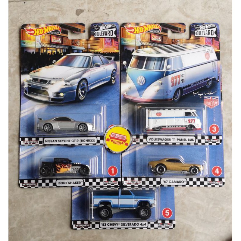 Hot Wheels Boulevard Mix A Set HotWheels T1 Panel skyline bone shaker boulevard ban karet