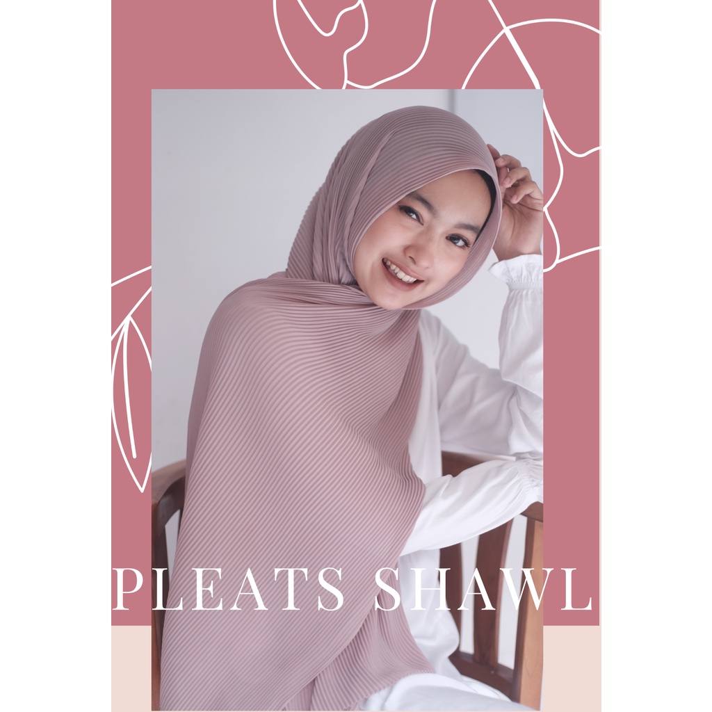 Pashmina Plisket Premium (Pleats Shawl) Full Plisket Tanpa Lipatan Tengah