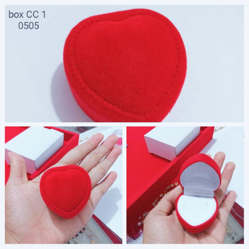kotak cincin bentuk love tempat cincin