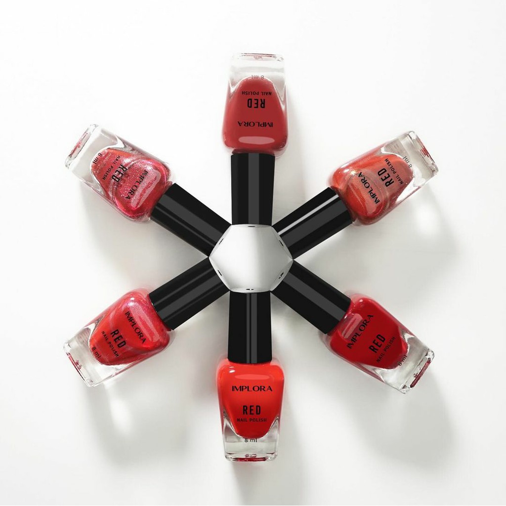 IMPLORA Nail Polish CLEAR / NUDE/ RED / WONDER 8mL - Kutek Ecer/Satuan Original BPOM