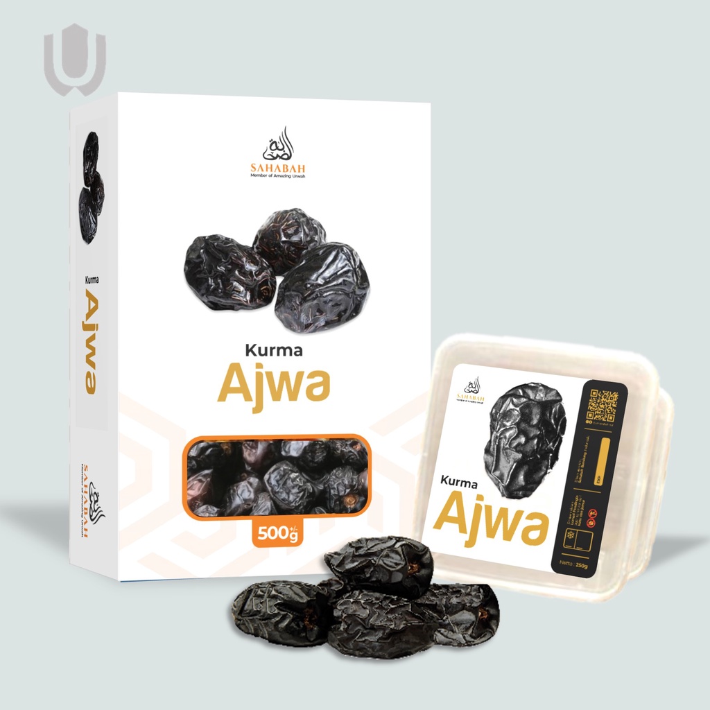 

Kurma Ajwa Nabi Madinah 500 gram Azwa Medina Premium Asli Sahabah