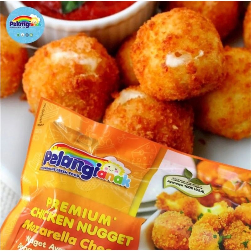 

Nugget Ayam Keju Mozarella Non MSG & Pengawet Pelangi Anak/ Frozen Food Bogor lauk instan sehat