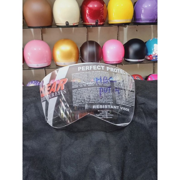 Clear Inner Visor Cakil HBC Warna Clear atau Bening  Kaca HBC Cakil Kaca Dalam Cakil COD Murah