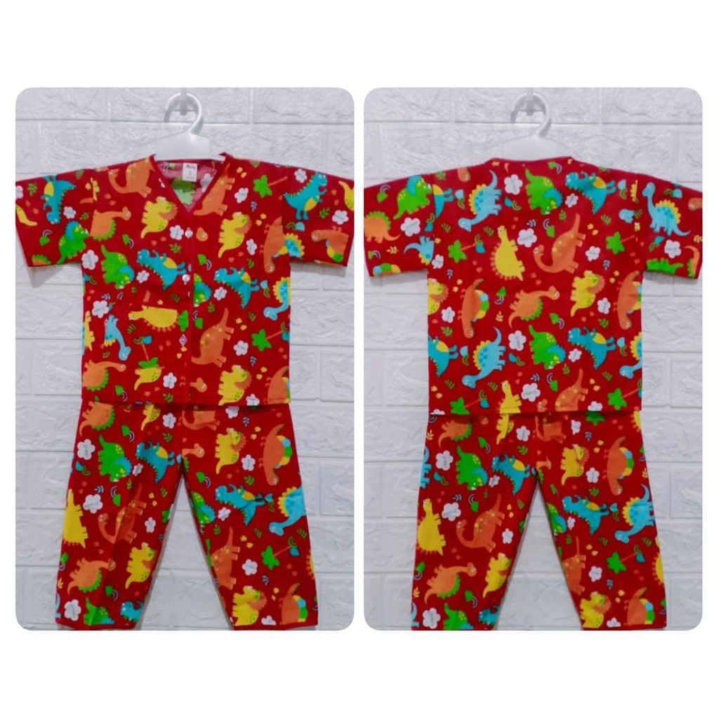 ( PROMO CUCI GUDANG ) COD STELAN PIAMA ANAK MOTIF KARAKTER BAHAN KATUN USIA 6-12 BULAN-1