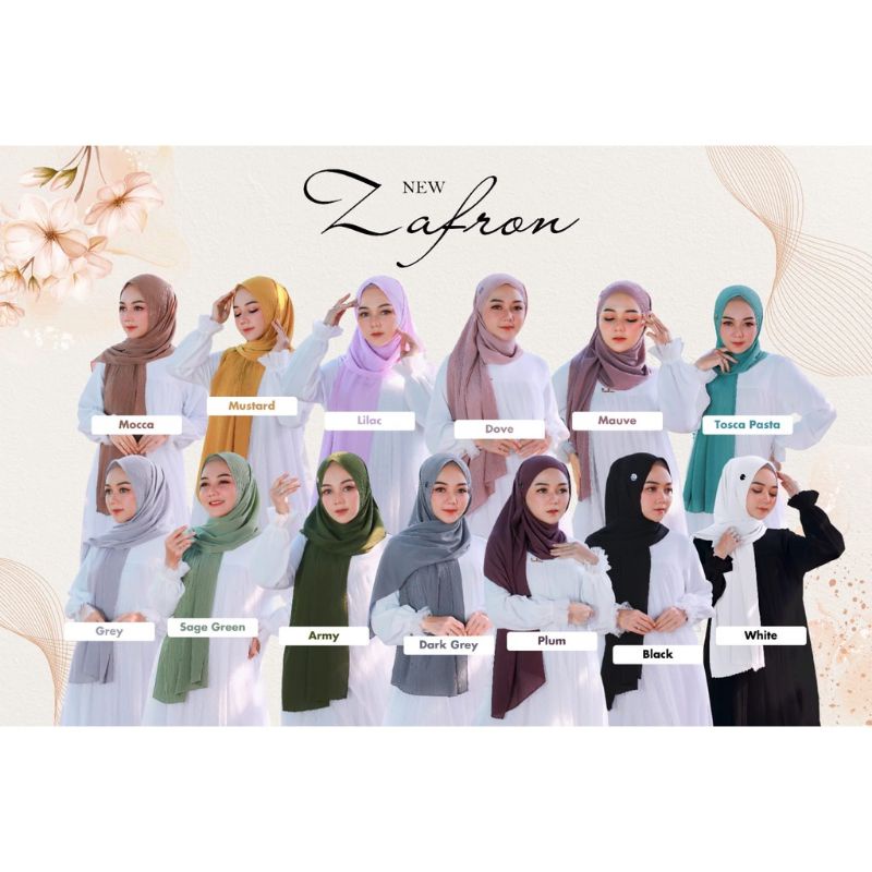 New pasmina zafron linalivia hijab