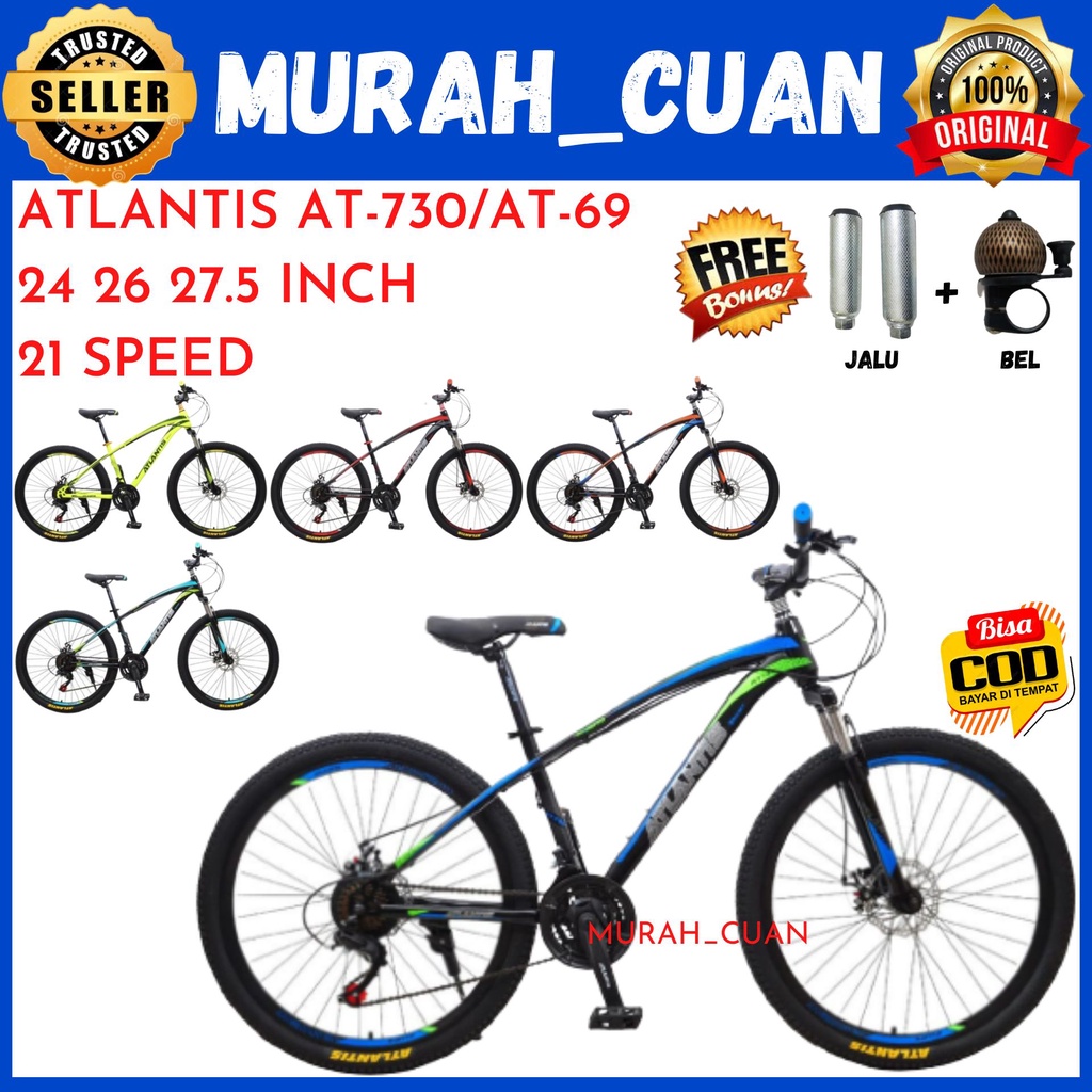 Sepeda Gunung 24 26 27 Inch MTB ATLANTIS AT-730 AT-69