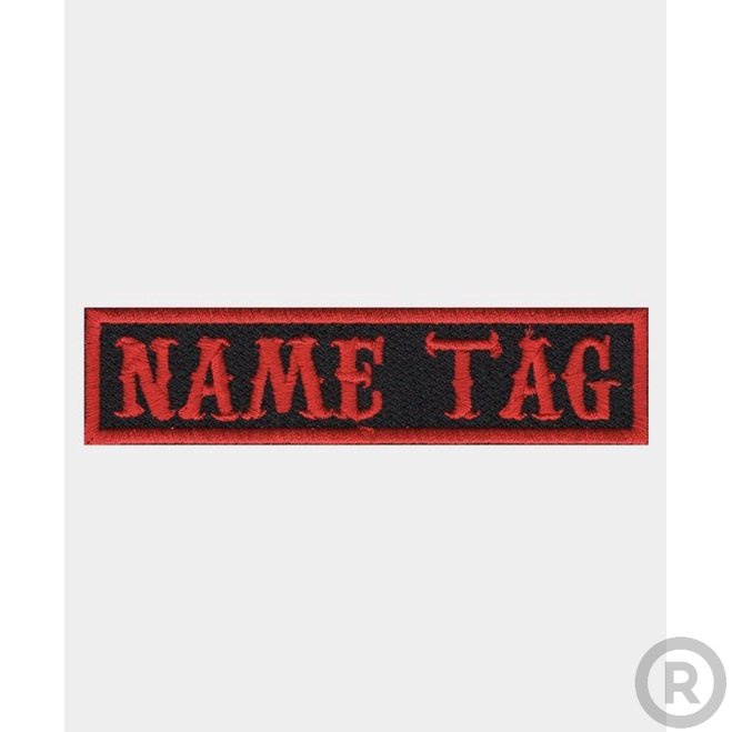 Custom Name Tag Bordir . x  cm Bordir Nama Custom