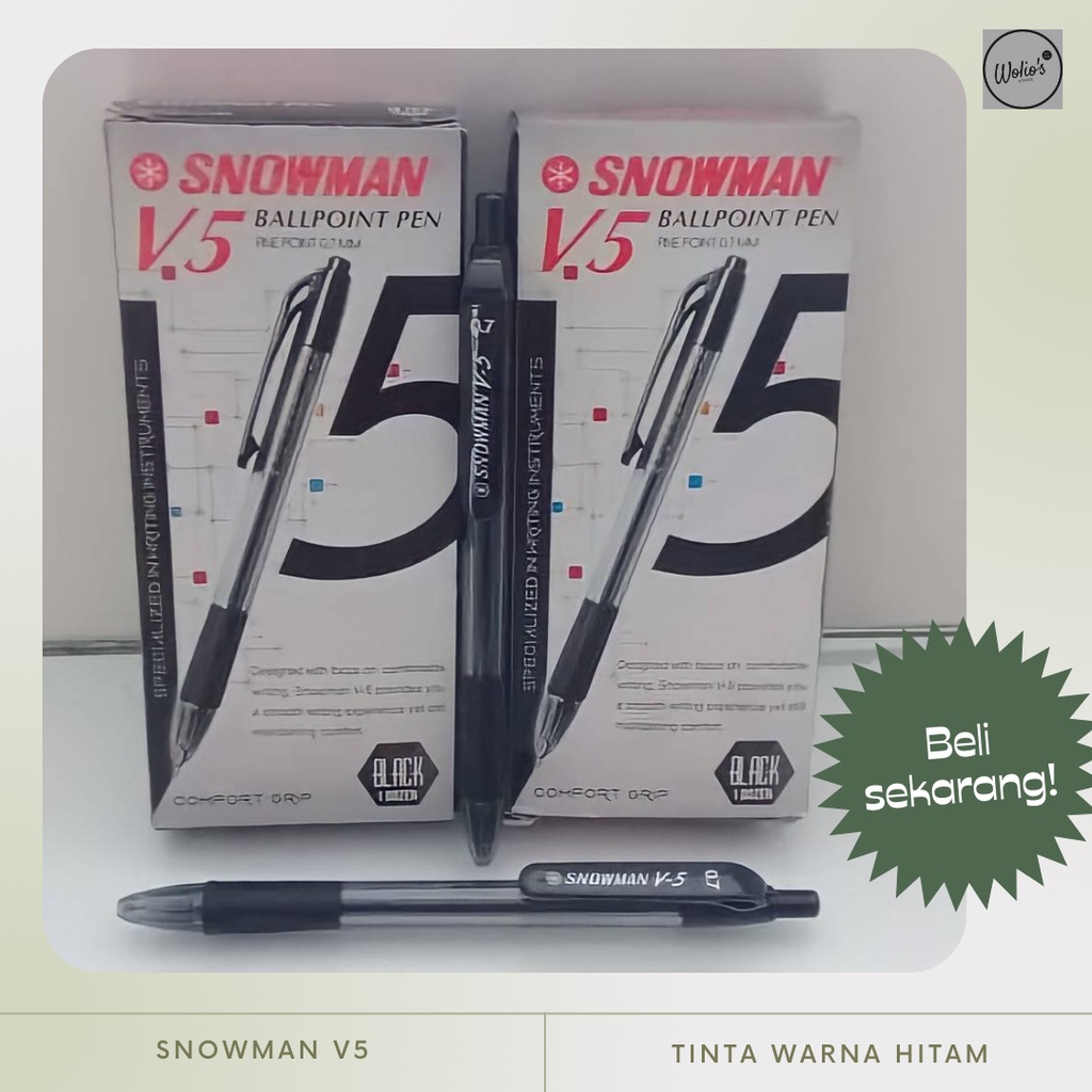 

PULPEN SNOWMAN V5 0.7 mm (Isi 12 PCS)
