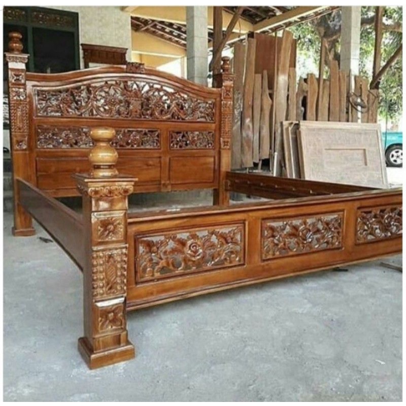 Dipan Rahwana kayu jati asli /Ukir kayu jati