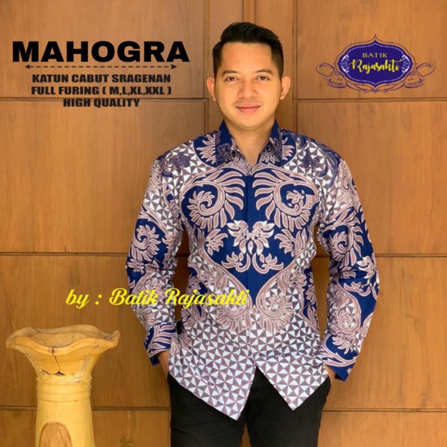 Batik Pria MAHOGRA Katun Cabut Sragenan Full Furing Termurah