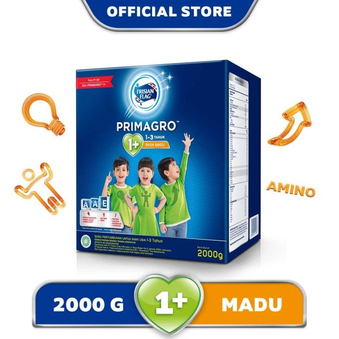 

BAYAR DITEMPAT Frisian Flag dulu 123 Primagro 1+ Plus Rasa Vanila Madu- 2kg 2000 Gram - Madu