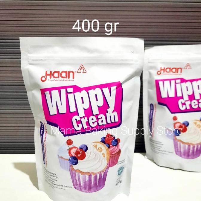 

(BISA COD) Haan Whippy Wippy Cream Besar Whip Cream Bubuk Whipping Krim 400 gr BERGARANSI Kode 1014