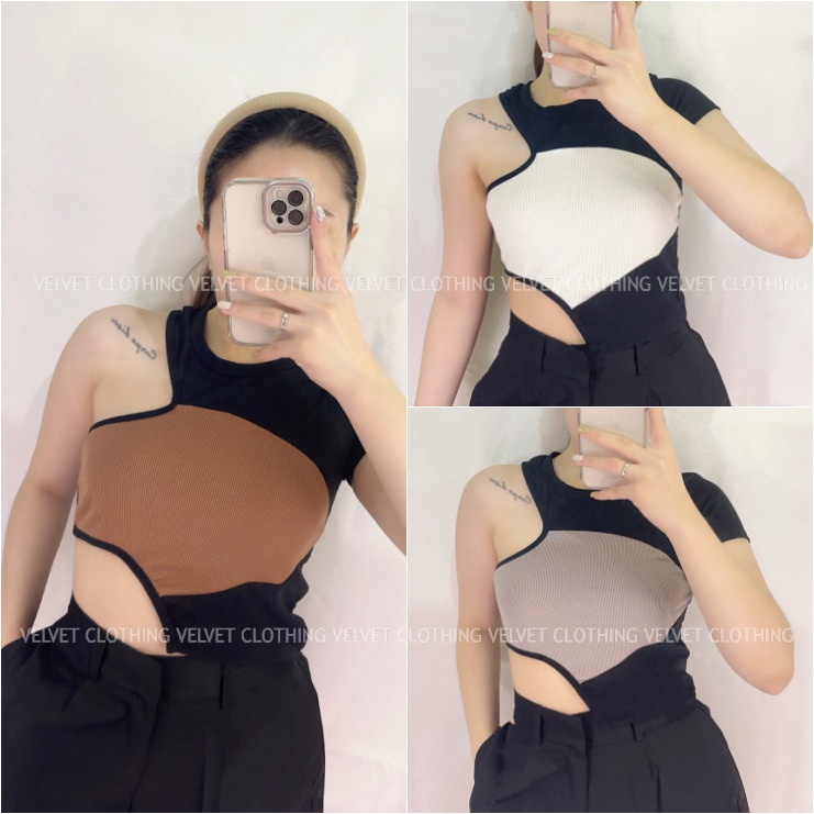 VELVET Tanktop Sexy Wanita Knit Rib / Tank Top Korean Knit / Crop Top Knit / Croptop terlaris 4314