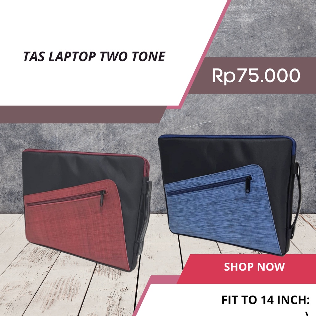 TAS LAPTOP MACBOOK NOTEBOOK TWO-TONE LAPTOP BAG