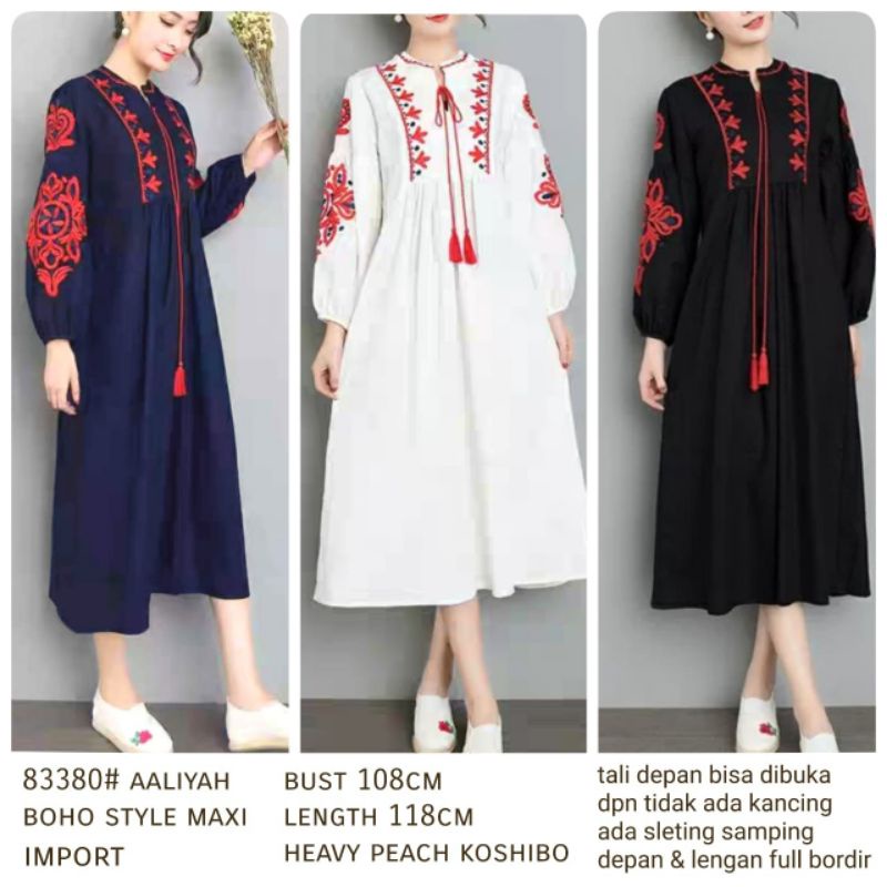 MDLV ~ 83380# Aaliyah Boho Style Maxi Dress Maxi Long Dress Fashion Import