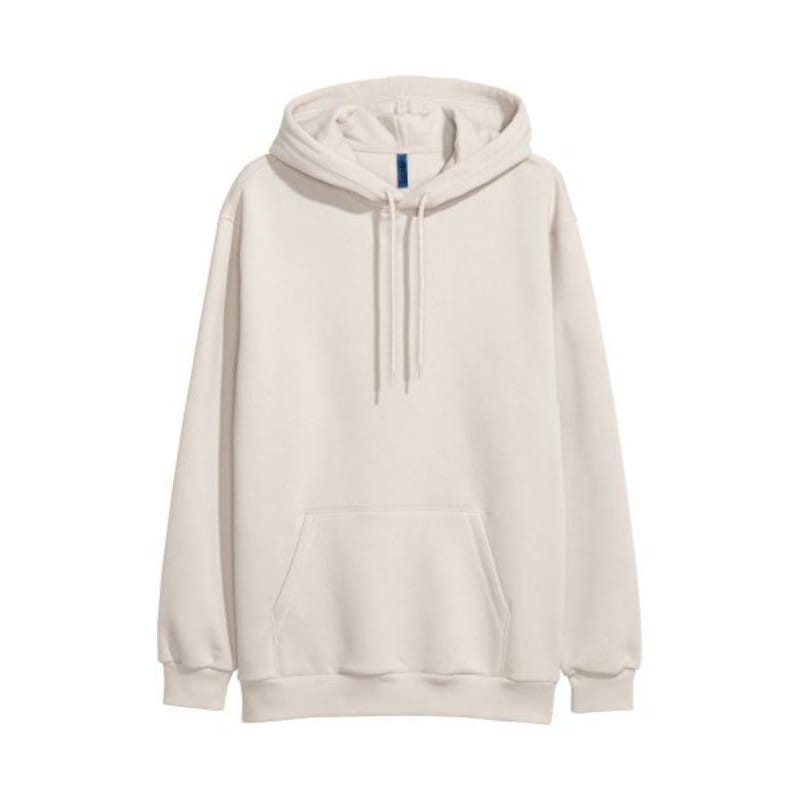 HOODIE H&M / SWEATER HOODIE BASIC HNM / SWEATER HOODIE H&M POLOS PRIA WANITA UNISEX / JAKET H&M-Putih