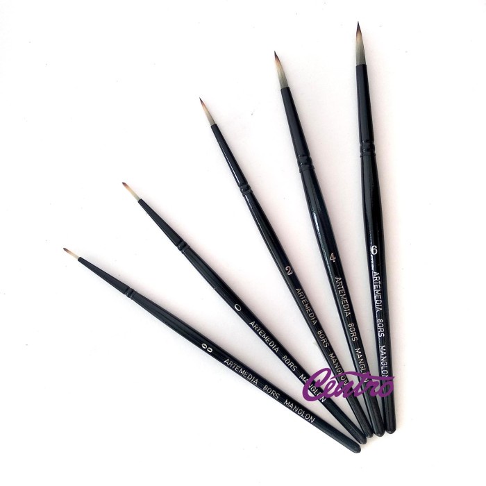 

(TERLARIS) Arte Manglon Watercolor Brush Set Kuas Cat Air Water Color 5 Pcs