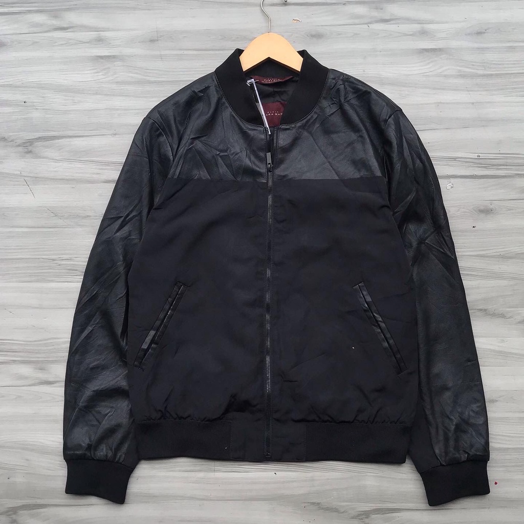 ZARA MAN Faux Leather Bomber