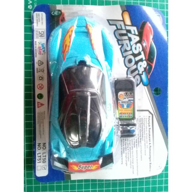 Mainan RC Kabel  Mobil Fast &amp; Furious  (19x8cm)