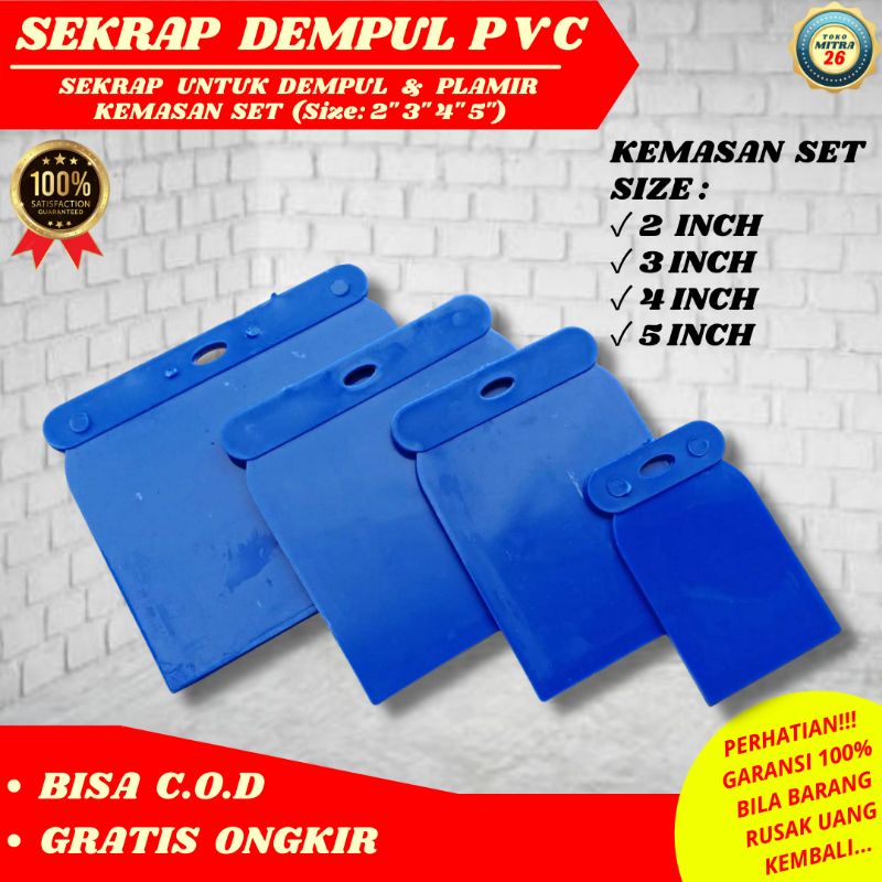 [4 PCS] Kape Kapi Scrapper Skrap Sekrap Dempul Tembok Kompon Gypsum Plastik PVC