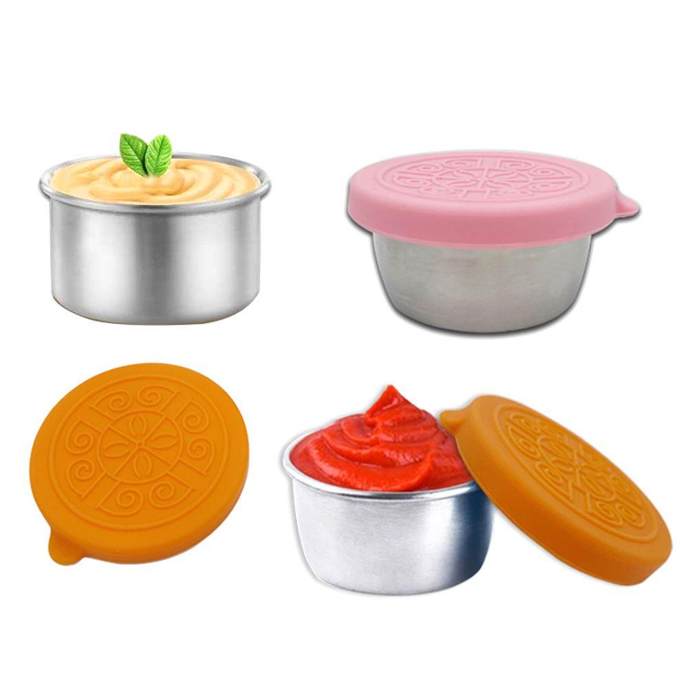 Solighter Reusable Sauce Bowl 50ML Penyimpanan Dapur Wadah Saus Madu Mustard Wadah Bumbu Celup Anti Bocor