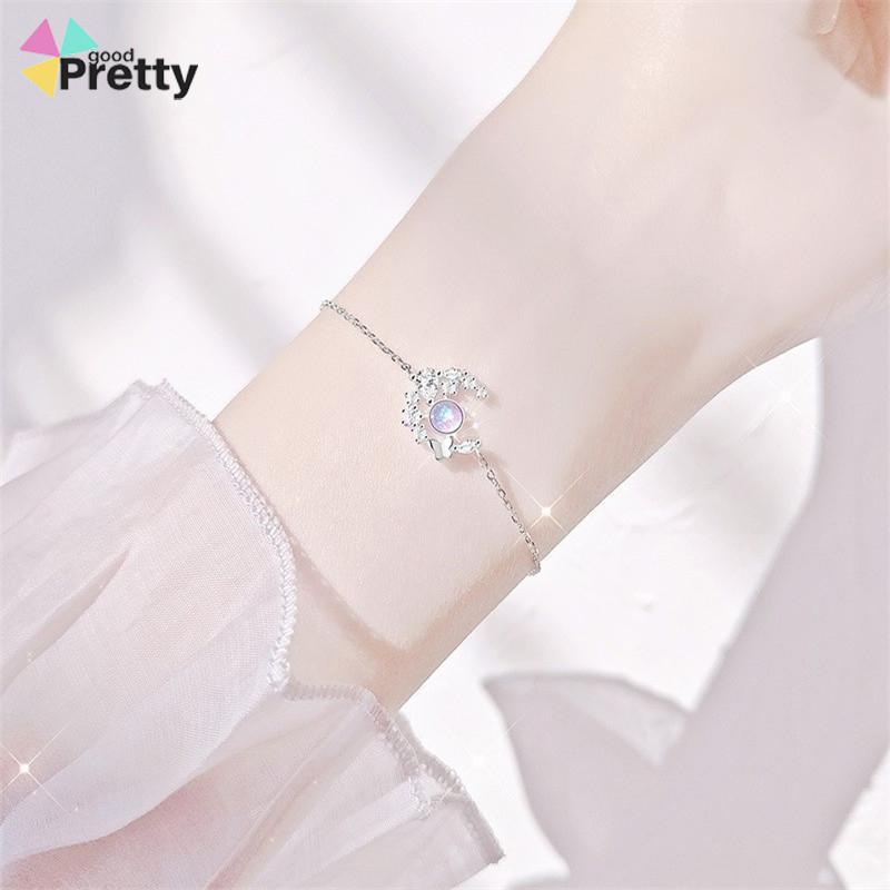 Gelang Kupu-kupu High-end Mewah Ringan Pacar Dreamy Temperamen Gelang Bulan Sabit Wanita - PD