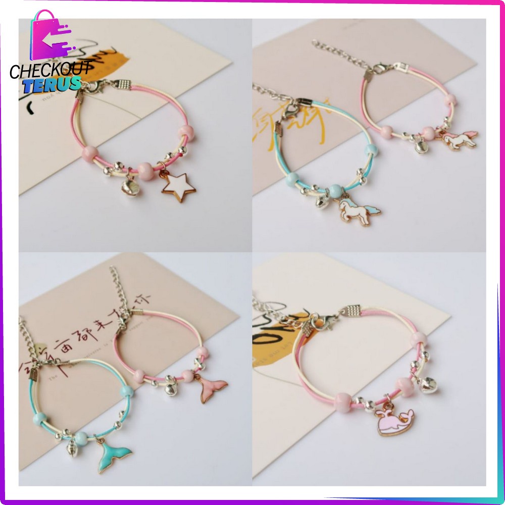 CT K75 Gelang Wanita Karakter Gelang Persahabatan Motif Kartun Tali Gelang Bracelet Korean style Fashion Lucu