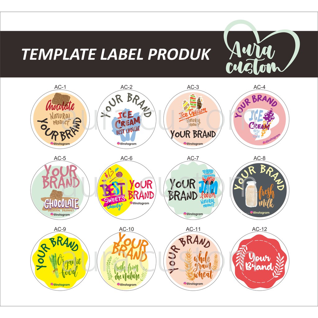 

STIKER CHROMO BULAT LABEL MAKANAN PRINT STICKER CUSTOM KEMASAN PRODUK