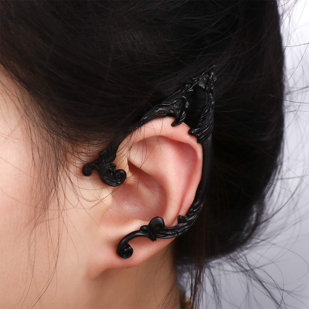 Mxbeauty Gothic Elves Manset Telinga Kepribadian Minoritas Ear Hook Warna Solid Klip Anting Lady Korea Klip Tulang Telinga