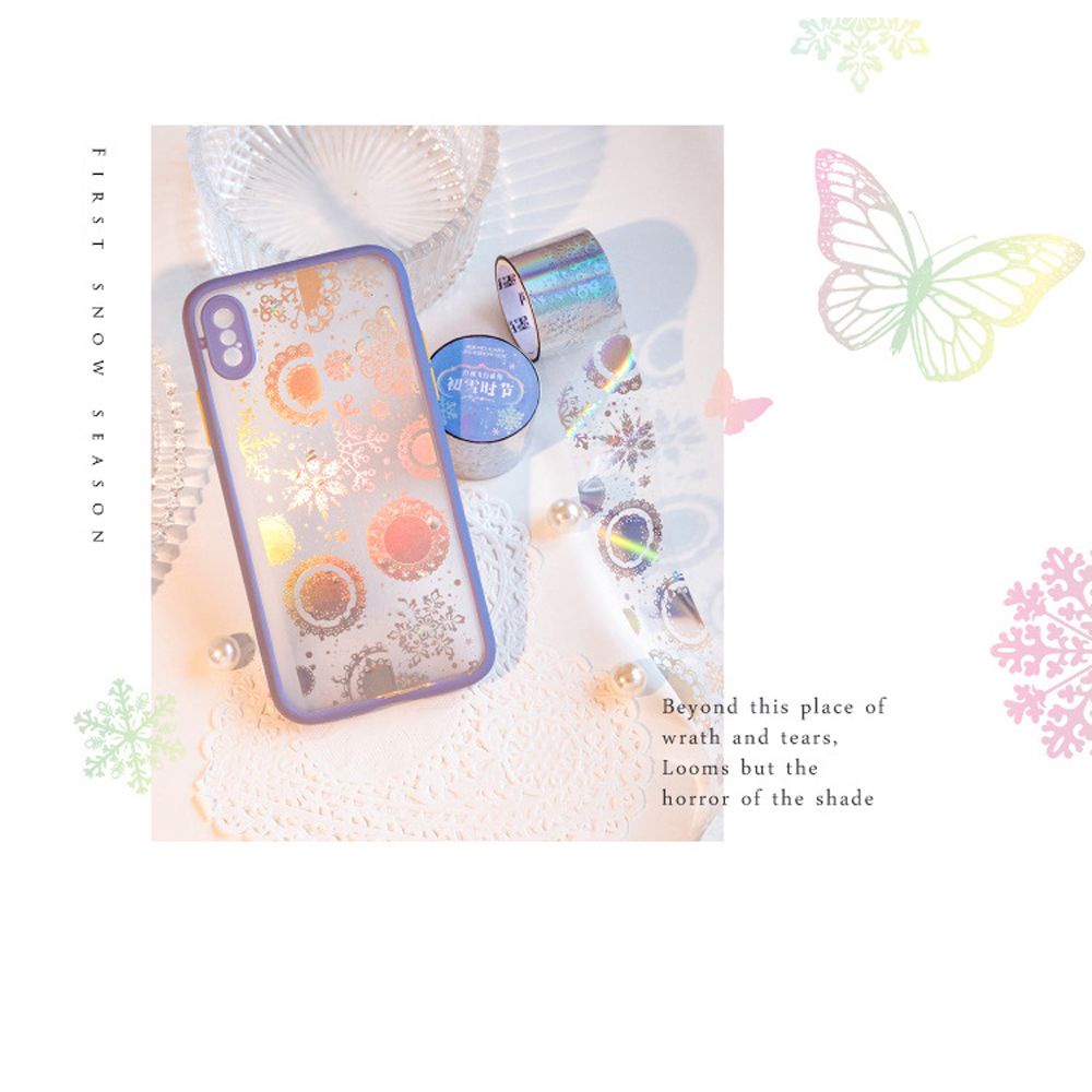 Tape Stiker Pet Transparan Motif Gunung Untuk Dekorasi Scrapbook / Jurnal / Handbook Diy
