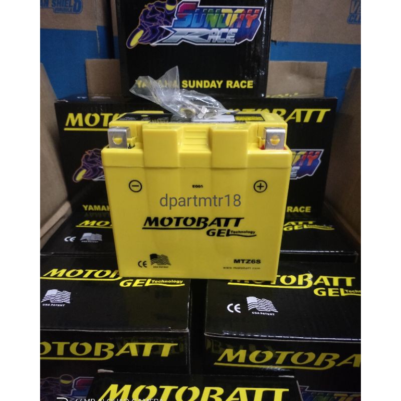 Aki MOTOBATT GEL MOTOBATT MTZ6S VARIO 125 / PCX / CB 150R ORIGINAL MOTOBATT