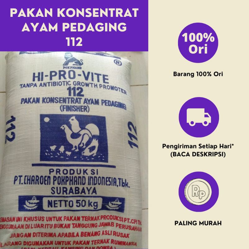 Grosir Konsentrat 112 Ayam Pedaging Kemasan 10 kg