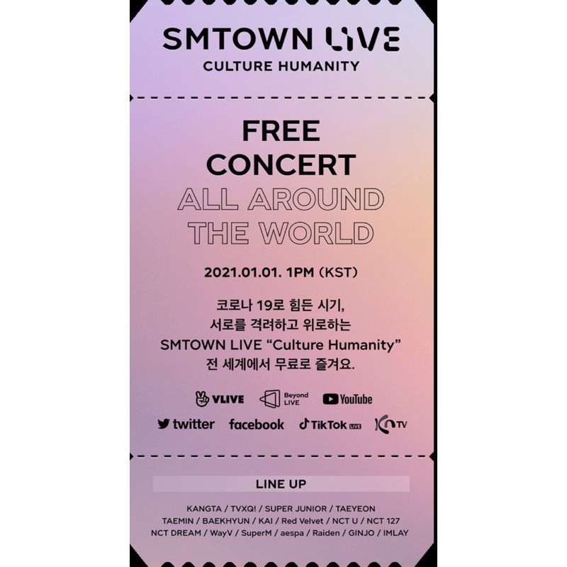 

SMTOWN LIVE TICKET 2 (BACA DESKRIPSI)