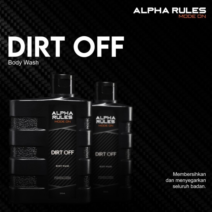 ALPHA RULES Dirt Off Body Wash Sabun Mandi Original 250ml