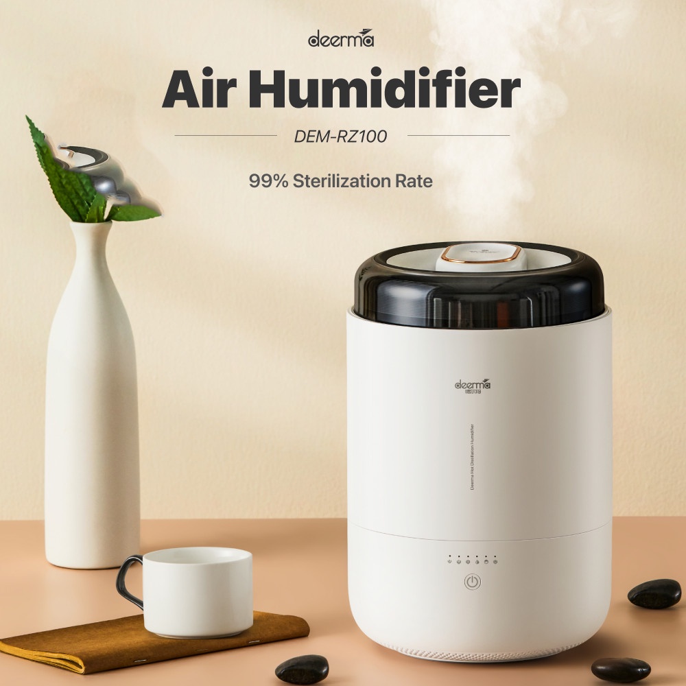 【NEW】Deerma RZ100 Household Thermal Distillation Humidification Smart Air Humidifier 2.3L Sterile Mother And Baby Humidifier