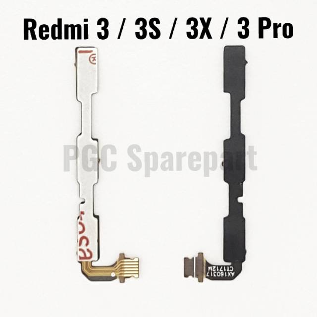 Original Flexible Konektor Volume Power On Off Xiaomi Redmi 3 - 3S - 3X - 3 Pro redmi 4x -Fleksible 