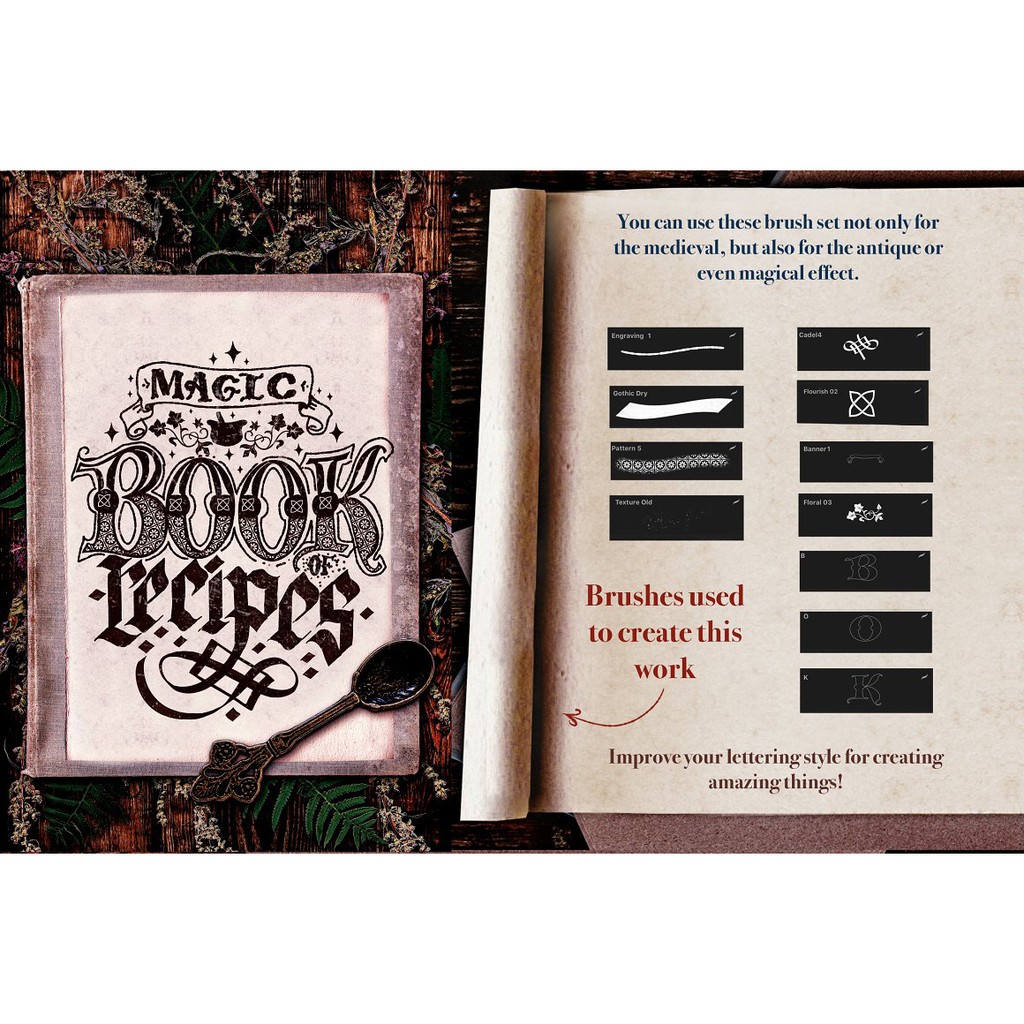 Procreate Brush - Medieval Manuscript Creator Kit for Procreate