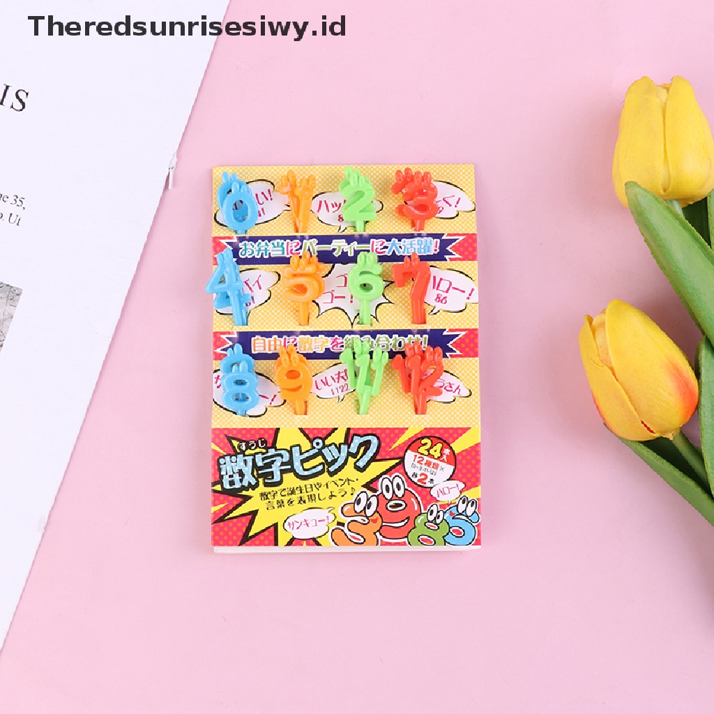 # Alat Pemotong Buah # 8 / 10 / 24PCS Garpu Buah Mini Untuk Anak
