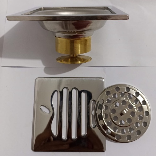 SARINGAN GOT LANTAI KAMAR MANDI WC TOILET MODEL APEL 4"/FLOOR DRAIN STAINLESS STELL ANTI BAU KECOA